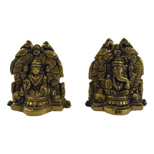 Brass Peacock Lakshmi Ganapathi Idols